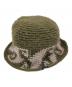 stussy（ステューシー）の古着「WAVES KNIT BUCKET HAT」｜オリーブ