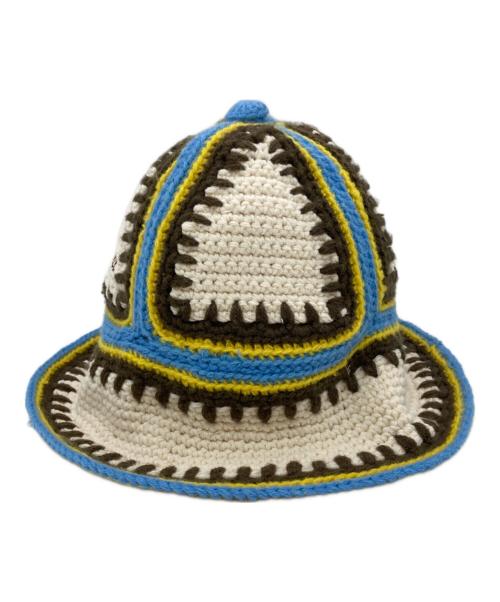 SUPREME（シュプリーム）SUPREME (シュプリーム) CROCHET EDGE HAT ホワイト×ブルーの古着・服飾アイテム