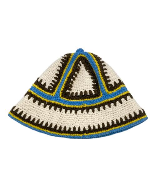 SUPREME（シュプリーム）SUPREME (シュプリーム) CROCHET EDGE HAT ホワイト×ブルーの古着・服飾アイテム