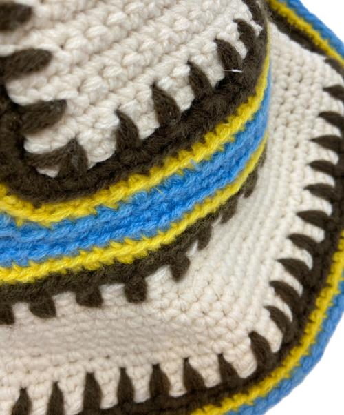 SUPREME（シュプリーム）SUPREME (シュプリーム) CROCHET EDGE HAT ホワイト×ブルーの古着・服飾アイテム