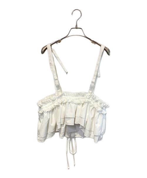 S / ile（シール）S / ile  (シール) フリルビスチェ ホワイト サイズ:Free 未使用品の古着・服飾アイテム