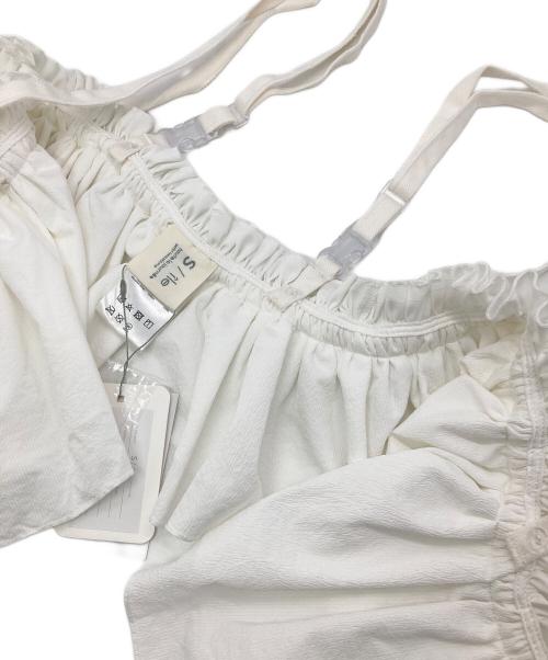 S / ile（シール）S / ile  (シール) フリルビスチェ ホワイト サイズ:Free 未使用品の古着・服飾アイテム