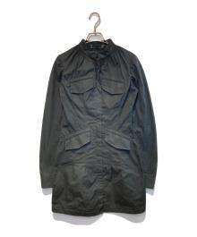 GUCCI（グッチ）の古着「スタンドカラーギャザーコート」｜ブラック