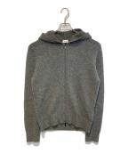 Saint Laurent Parisサンローランパリ）の古着「キャメルニットジップフーディ」｜グレー