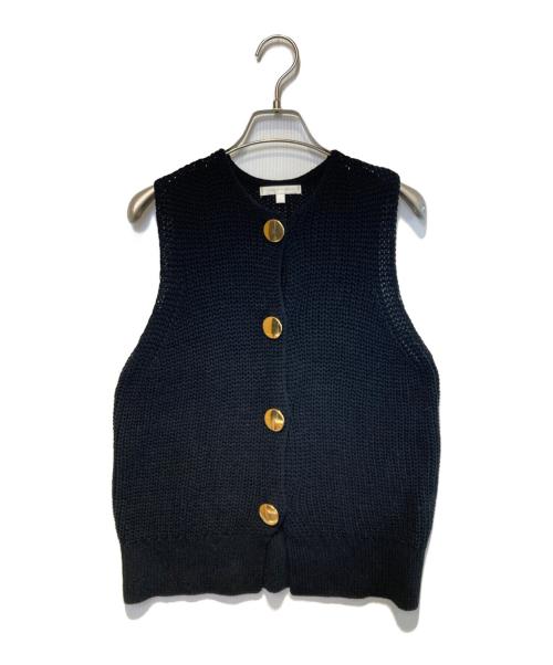 Drawing Numbers（ドローイングナンバーズ）Drawing Numbers (ドローイングナンバーズ) ビッグボタンベスト ブラック サイズ:38の古着・服飾アイテム