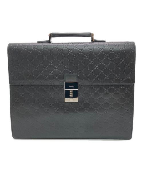 GUCCI（グッチ）GUCCI (グッチ) グッチシマGGブリーフケース ブラックの古着・服飾アイテム