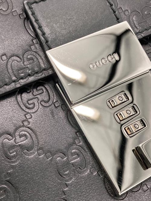 GUCCI（グッチ）GUCCI (グッチ) グッチシマGGブリーフケース ブラックの古着・服飾アイテム