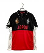 POLO SPORTポロスポーツ）の古着「ポロシャツ」｜ブラック×レッド