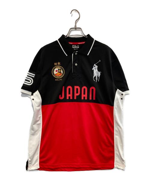 POLO SPORT（ポロスポーツ）POLO SPORT (ポロスポーツ) ポロシャツ ブラック×レッド サイズ:Lの古着・服飾アイテム