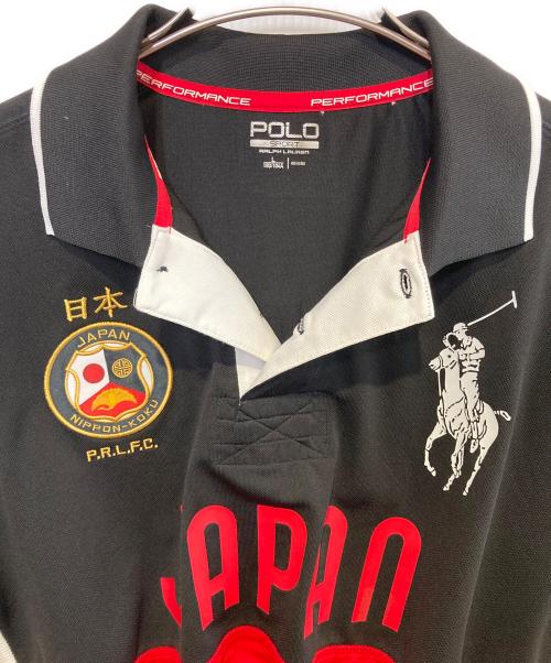 POLO SPORT（ポロスポーツ）POLO SPORT (ポロスポーツ) ポロシャツ ブラック×レッド サイズ:Lの古着・服飾アイテム