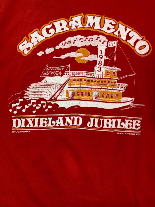 SPONT-T by sted man（ステッドマン）SPONT-T by sted man (ステッドマン) ［古着］プリントTシャツ レッド サイズ:Lの古着・服飾アイテム