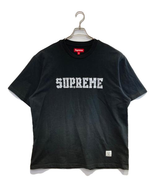 SUPREME（シュプリーム）SUPREME (シュプリーム) TWILL APPLIQUE TEE ブラック サイズ:XLの古着・服飾アイテム
