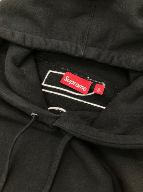 SUPREME（シュプリーム）SUPREME (シュプリーム) SATIN APPLIQUE HOODED SWEATSHIRT ブラック サイズ:XLの古着・服飾アイテム
