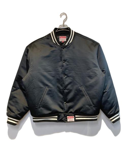 SUPREME（シュプリーム）SUPREME (シュプリーム) MITCHELL & NESS (ミッチェルアンドネス) Satin Varsity Jacket ブラック サイズ:XLの古着・服飾アイテム