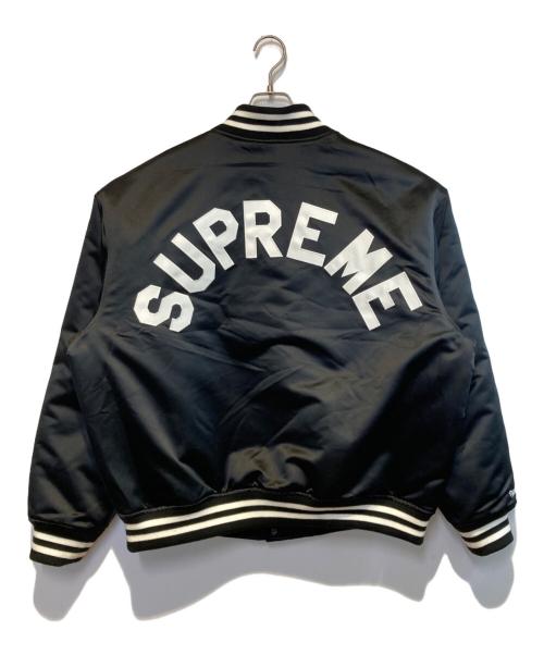 SUPREME（シュプリーム）SUPREME (シュプリーム) MITCHELL & NESS (ミッチェルアンドネス) Satin Varsity Jacket ブラック サイズ:XLの古着・服飾アイテム