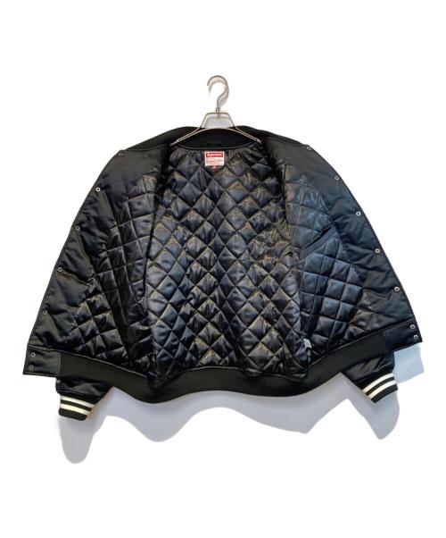 SUPREME（シュプリーム）SUPREME (シュプリーム) MITCHELL & NESS (ミッチェルアンドネス) Satin Varsity Jacket ブラック サイズ:XLの古着・服飾アイテム
