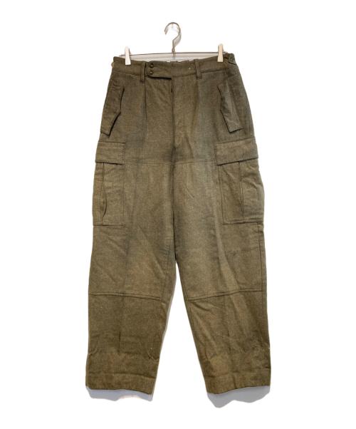 German military（ジャーマンミリタリー）German military (ジャーマンミリタリー) ［古着］ウールカーゴパンツ オリーブ サイズ:17の古着・服飾アイテム