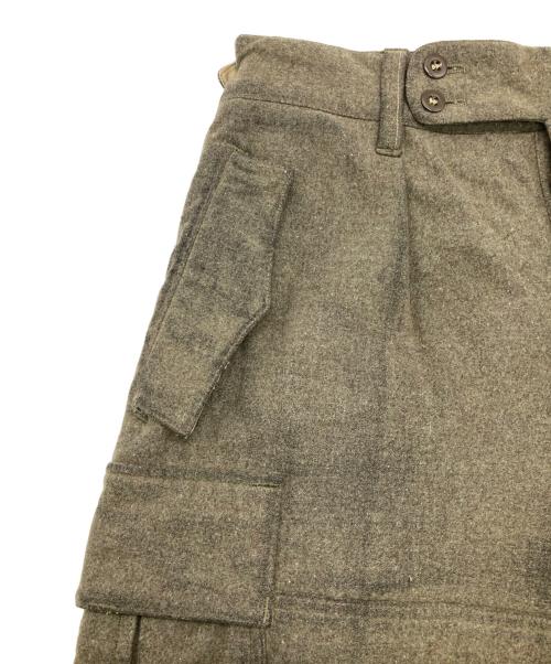 German military（ジャーマンミリタリー）German military (ジャーマンミリタリー) ［古着］ウールカーゴパンツ オリーブ サイズ:17の古着・服飾アイテム