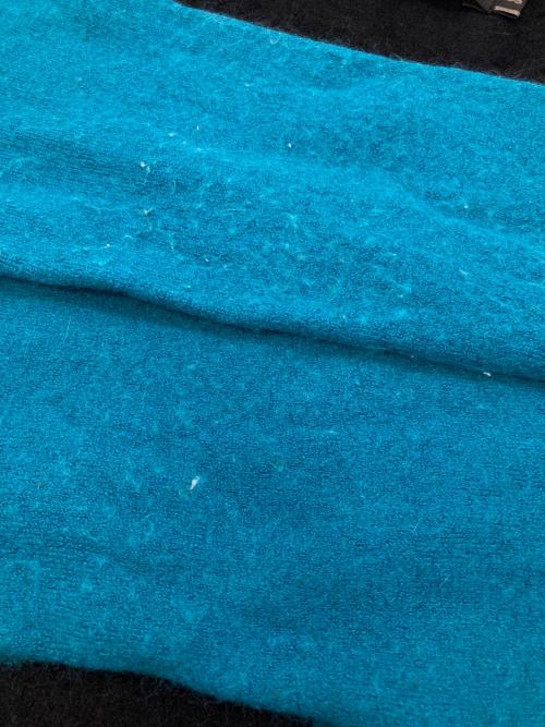 Histeric Glamour（ヒステリックグラマー）Histeric Glamour (ヒステリックグラマー) クルーネックニット ブラック×ブルー サイズ:Sの古着・服飾アイテム