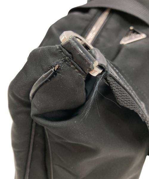 PRADA（プラダ）PRADA (プラダ) プレートロゴナイロンショルダーバッグ ブラックの古着・服飾アイテム