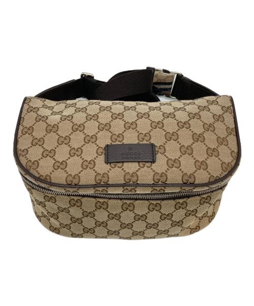 GUCCI（グッチ）GUCCI (グッチ) GGキャンバスボディバッグ ベージュの古着・服飾アイテム