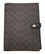 COACHコーチ）の古着「ノートブック・シグネチャー キャンバス」｜ブラウン×ブラック