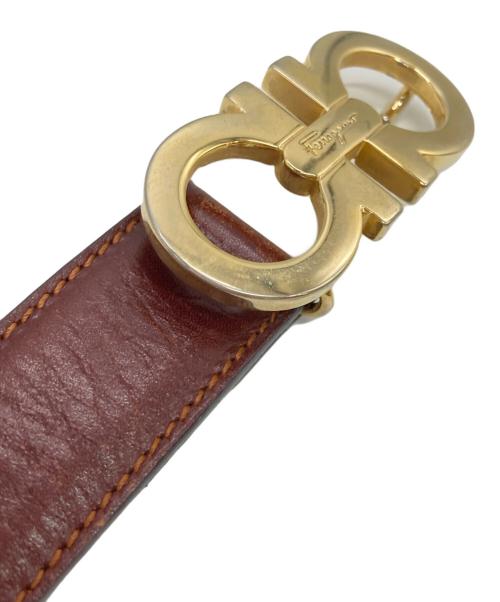 Salvatore Ferragamo（サルヴァトーレ フェラガモ）Salvatore Ferragamo (サルヴァトーレ フェラガモ) ガンチーニレザーベルト ブラウン サイズ:75の古着・服飾アイテム