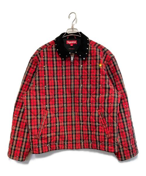 SUPREME（シュプリーム）SUPREME (シュプリーム) b.b.Simon (ビービーサイモン) Quilted Work Jacket レッド×ブラック サイズ:Lの古着・服飾アイテム