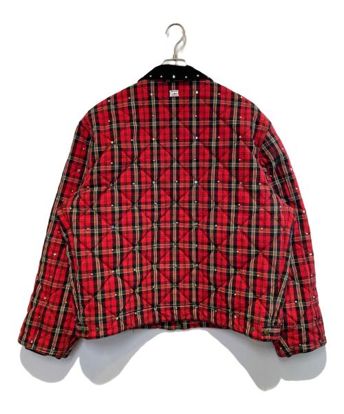 SUPREME（シュプリーム）SUPREME (シュプリーム) b.b.Simon (ビービーサイモン) Quilted Work Jacket レッド×ブラック サイズ:Lの古着・服飾アイテム
