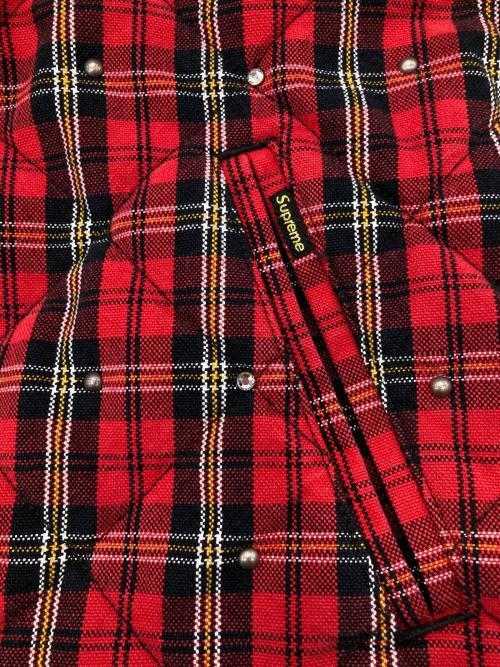 SUPREME（シュプリーム）SUPREME (シュプリーム) b.b.Simon (ビービーサイモン) Quilted Work Jacket レッド×ブラック サイズ:Lの古着・服飾アイテム