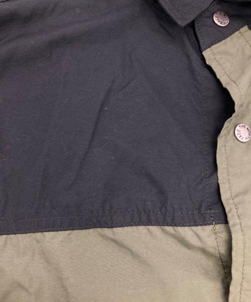 THE NORTH FACE（ザ ノース フェイス）THE NORTH FACE (ザ ノース フェイス) L/S Nuptse Shirt ブラック×カーキ サイズ:XLの古着・服飾アイテム