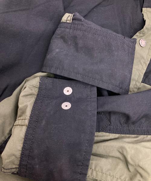 THE NORTH FACE（ザ ノース フェイス）THE NORTH FACE (ザ ノース フェイス) L/S Nuptse Shirt ブラック×カーキ サイズ:XLの古着・服飾アイテム