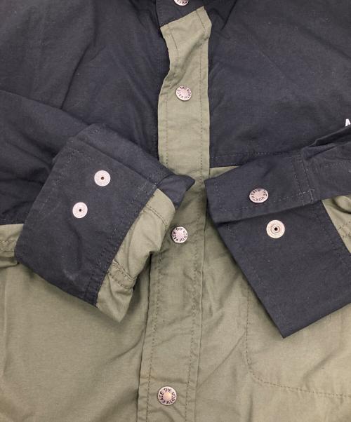 THE NORTH FACE（ザ ノース フェイス）THE NORTH FACE (ザ ノース フェイス) L/S Nuptse Shirt ブラック×カーキ サイズ:XLの古着・服飾アイテム
