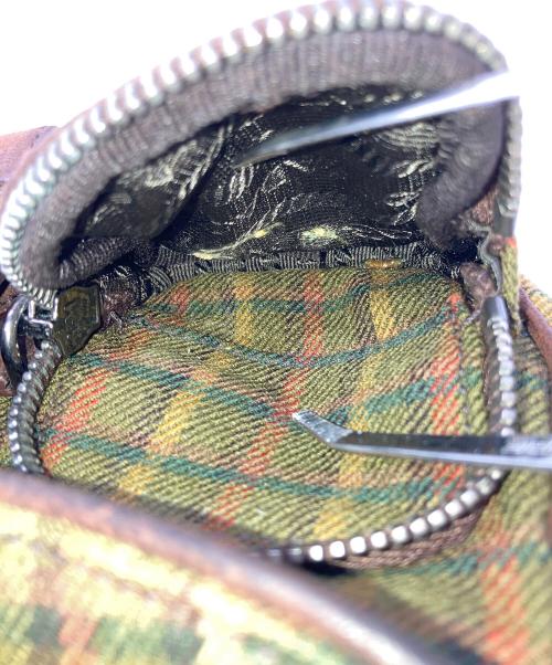 PRADA（プラダ）PRADA (プラダ) Tweed handbag ブラウン×グリーンの古着・服飾アイテム
