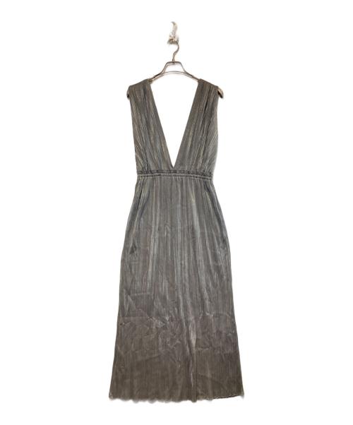 beautiful people（ビューティフルピープル）beautiful people (ビューティフルピープル) プリーツワンピース グレー サイズ:XSの古着・服飾アイテム