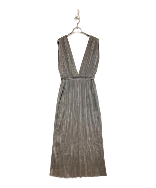 beautiful people（ビューティフルピープル）beautiful people (ビューティフルピープル) プリーツワンピース グレー サイズ:XSの古着・服飾アイテム