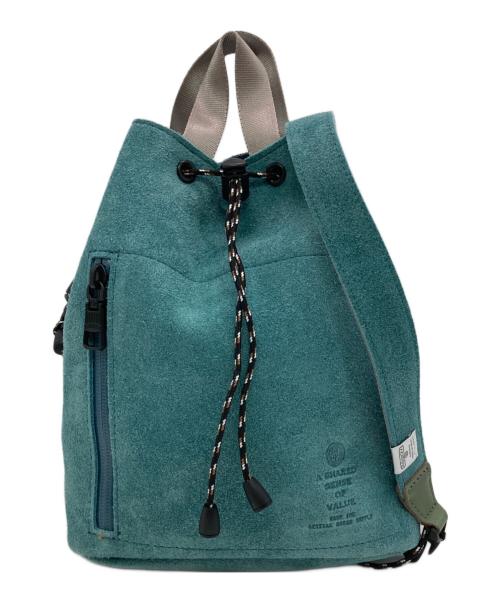 AS2OV（アッソブ）AS2OV (アッソブ) SUEDE DRAWSTRING BAG ブルーの古着・服飾アイテム