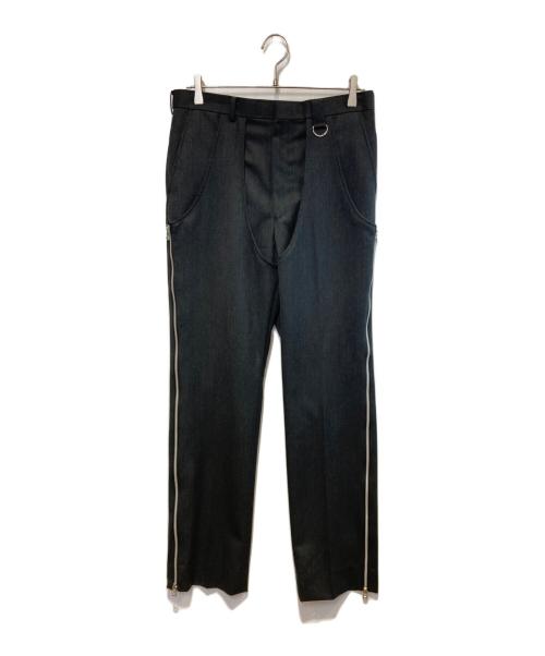 JOHN LAWRENCE SULLIVAN（ジョン ローレンス サリバン）JOHN LAWRENCE SULLIVAN (ジョン ローレンス サリバン) サイドジップ ウールギャバジン パンツ グレー サイズ:46の古着・服飾アイテム