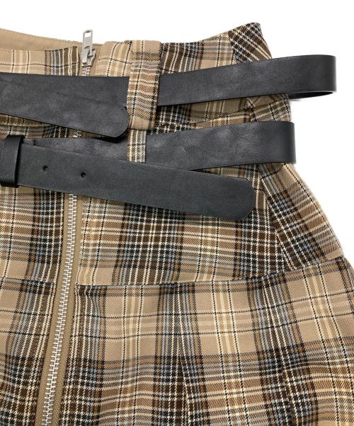 SLY（スライ）SLY (スライ) SIDE ZIP PLEATS ブラウン サイズ:Freeの古着・服飾アイテム