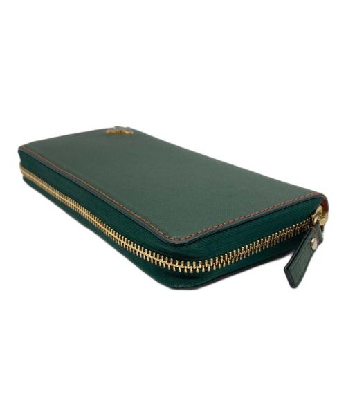Vivienne Westwood（ヴィヴィアンウエストウッド）Vivienne Westwood (ヴィヴィアンウエストウッド) オーブロゴラウンドジップウォレット グリーンの古着・服飾アイテム