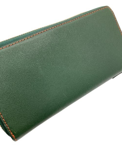 Vivienne Westwood（ヴィヴィアンウエストウッド）Vivienne Westwood (ヴィヴィアンウエストウッド) オーブロゴラウンドジップウォレット グリーンの古着・服飾アイテム