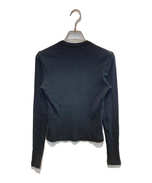 maison kitsune（メゾンキツネ）maison kitsune (メゾンキツネ) リブ ベイビー フォックス カーディガン ブラック サイズ:XSの古着・服飾アイテム