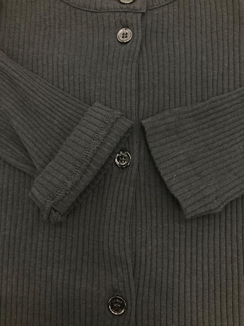 maison kitsune（メゾンキツネ）maison kitsune (メゾンキツネ) リブ ベイビー フォックス カーディガン ブラック サイズ:XSの古着・服飾アイテム