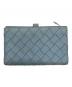 BOTTEGA VENETA (ボッテガベネタ) マキシイントレチャート2つ折り財布 スカイブルー：10000円
