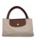 中古・古着 LONGCHAMP (ロンシャン) ル プリアージュ オリジナル M ショルダーバッグリサイクルキャンバス アイボリー：5000円