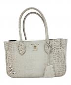 A.D.M.J.エーディーエムジェイ）の古着「ヒマラヤクロコ型押し2WAYマイクロトートショルダーバッグ」｜ホワイト