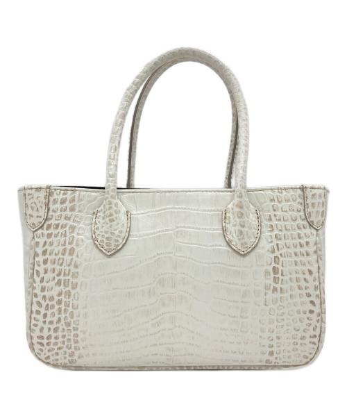 A.D.M.J.（エーディーエムジェイ）A.D.M.J. (エーディーエムジェイ) ヒマラヤクロコ型押し2WAYマイクロトートショルダーバッグ ホワイトの古着・服飾アイテム