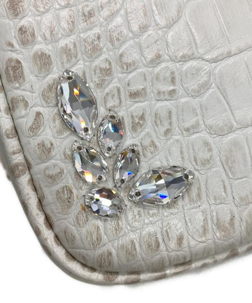 A.D.M.J.（エーディーエムジェイ）A.D.M.J. (エーディーエムジェイ) ヒマラヤクロコ型押し2WAYマイクロトートショルダーバッグ ホワイトの古着・服飾アイテム