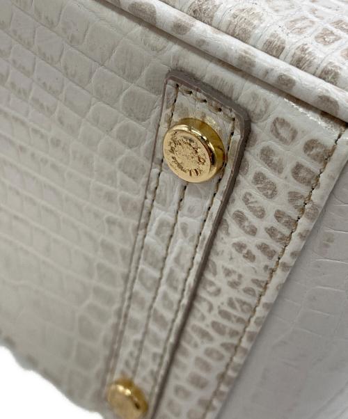A.D.M.J.（エーディーエムジェイ）A.D.M.J. (エーディーエムジェイ) ヒマラヤクロコ型押し2WAYマイクロトートショルダーバッグ ホワイトの古着・服飾アイテム