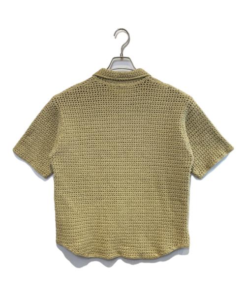 AURALEE（オーラリー）AURALEE (オーラリー) HAND CROCHET KNIT HALF SLEEVED SHIRT ベージュ サイズ:Lの古着・服飾アイテム